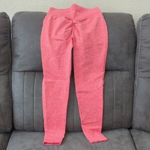 High-Waisted Pink Seamless Leggings
